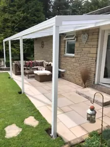 Aluminium Canopy Carport Patio or Caravan / Car Port / Projection 1.5m to 3m - Picture 1 of 10