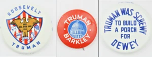 Vintage 1944-48 Presidential Campaign Pin Button Lot Harry S. Truman Theme Repro - Picture 1 of 14