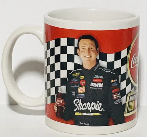 Coca Cola Coke Cup Mug Nascar Red White Sharpie #97 Kurt Busch Cover