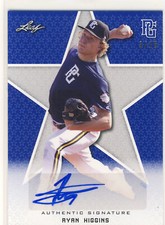 RYAN HIGGINS 2020 Leaf Perfect Game PG National Showcase Blue AUTO /15 DUKE