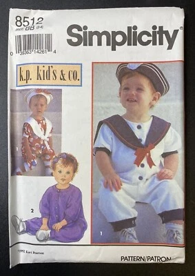 8512 UNCUT ‘Simplicity’ SEWING Pattern - ‘Toddlers Romper, Hat & Headband’ - Image 1 of 3