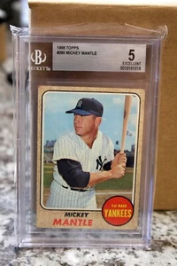 Tarjeta Topps Mickey Mantle #280 1968 graduada Beckett 5 excelente - Imagen 1 de 5