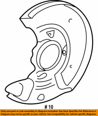 47782-52020 Toyota Cover, disc brake dust, front lh 4778252020, New Genuine OEM  - Image 1 of 2