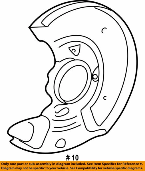 47782-52020 Toyota Cover, disc brake dust, front lh 4778252020, New Genuine OEM  - Image 1 of 2