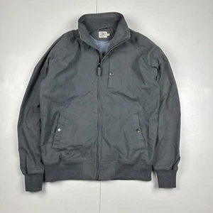 Faherty Brand Gray Zip Up Jacket Windbreaker Plaid Lined Men's Small - Picture 1 of 4