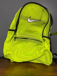 Vintage 90s Y2k Nike mesh backpack neon - Picture 1 of 4