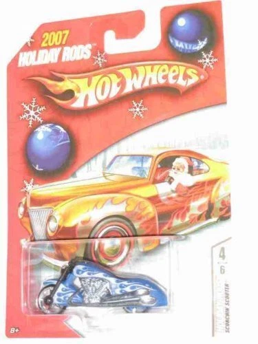 2007 Holiday Rod #4 Scorchin Scooter Blue Collectibles Collector Car 1:64 Scale - Image 1 of 1