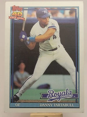 Topps 1991 B* Before Copyright; #90 Danny Tartabull Kansas City Royals - Image 1 of 2