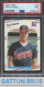 1988 Fleer #539 Tom Glavine PSA 9 MINT