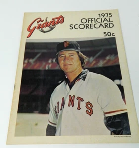 San Francisco Giants 1975 Official Scorecard Vintage Baseball - Picture 1 of 5