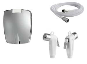 Heckdusche Brause Boris in weiß-chrome mit PVC-Schlauch 2,5 m Bootsdusche - Bild 1 von 5