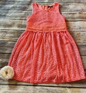 STUNNING CORAL DRESS-SIZE 14 - Picture 1 of 9