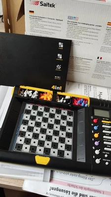 Saitek 4in1 Schachcomputer Schach Dame Top Mind komplett SELTEN Vintage - Bild 1 von 4