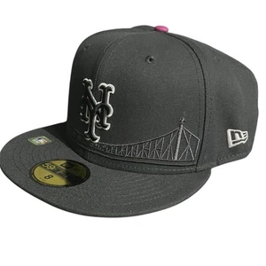 Men's New Era Graphite New York Mets 2024 City Connect 59FIFTY Fitted Hat - Picture 1 of 3