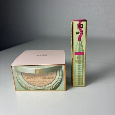 Paquete Pixi Cojín Tinte Brillante Tinte Melocotón y Rubor Labial Felicidad Foto 1 de 4