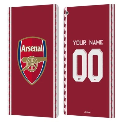 CUSTOM PERSONALISED ARSENAL FC 2022/23 KIT LEATHER BOOK CASE FOR AMAZON FIRE - Image 1 of 4
