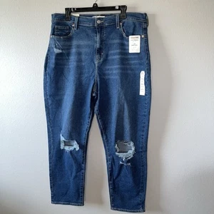 Levi Strauss Signature Distressed 90's Mom Jeans Size 18 - Picture 1 of 2