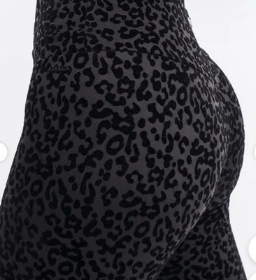 Leggings ECHT Mujer Gris/Negro Fieltro Difuso Estampado Leopardo Talla Mediana Foto 1 de 4