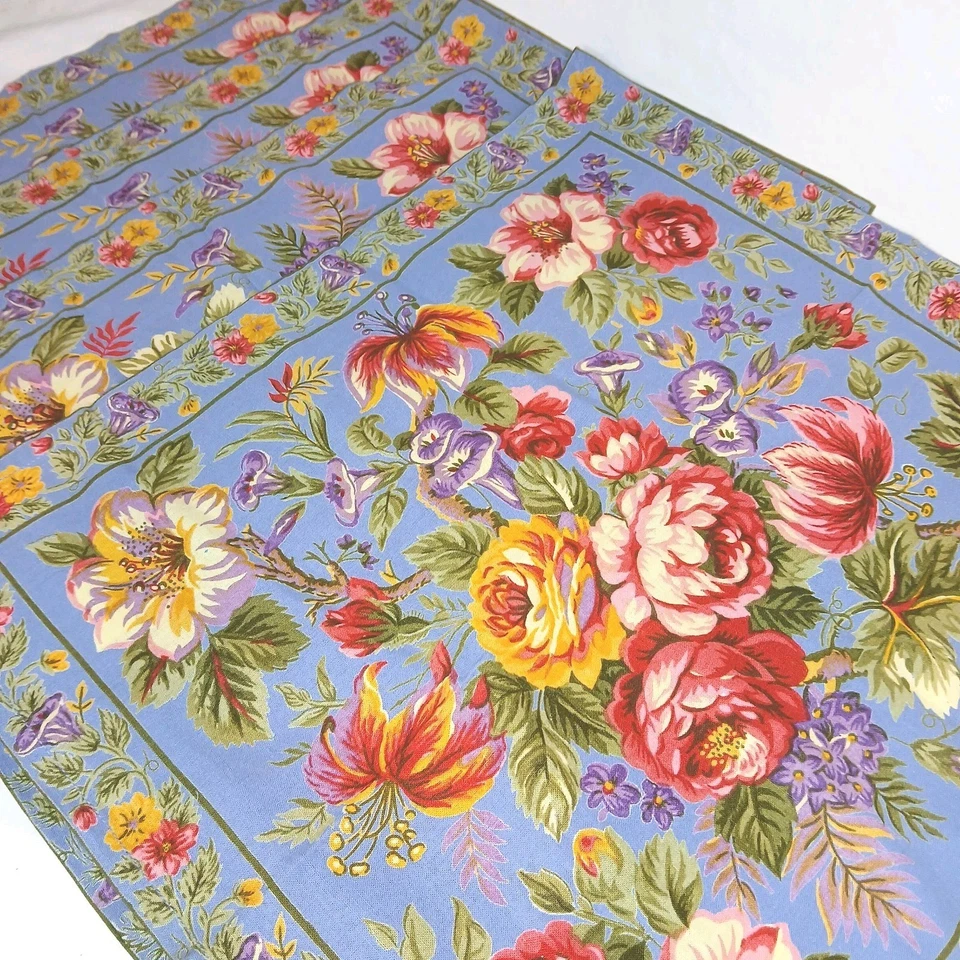 4 April Cornell Servilletas de Tela Romero Floral 100% Algodón 16"x16" Manteles  Foto 1 de 3