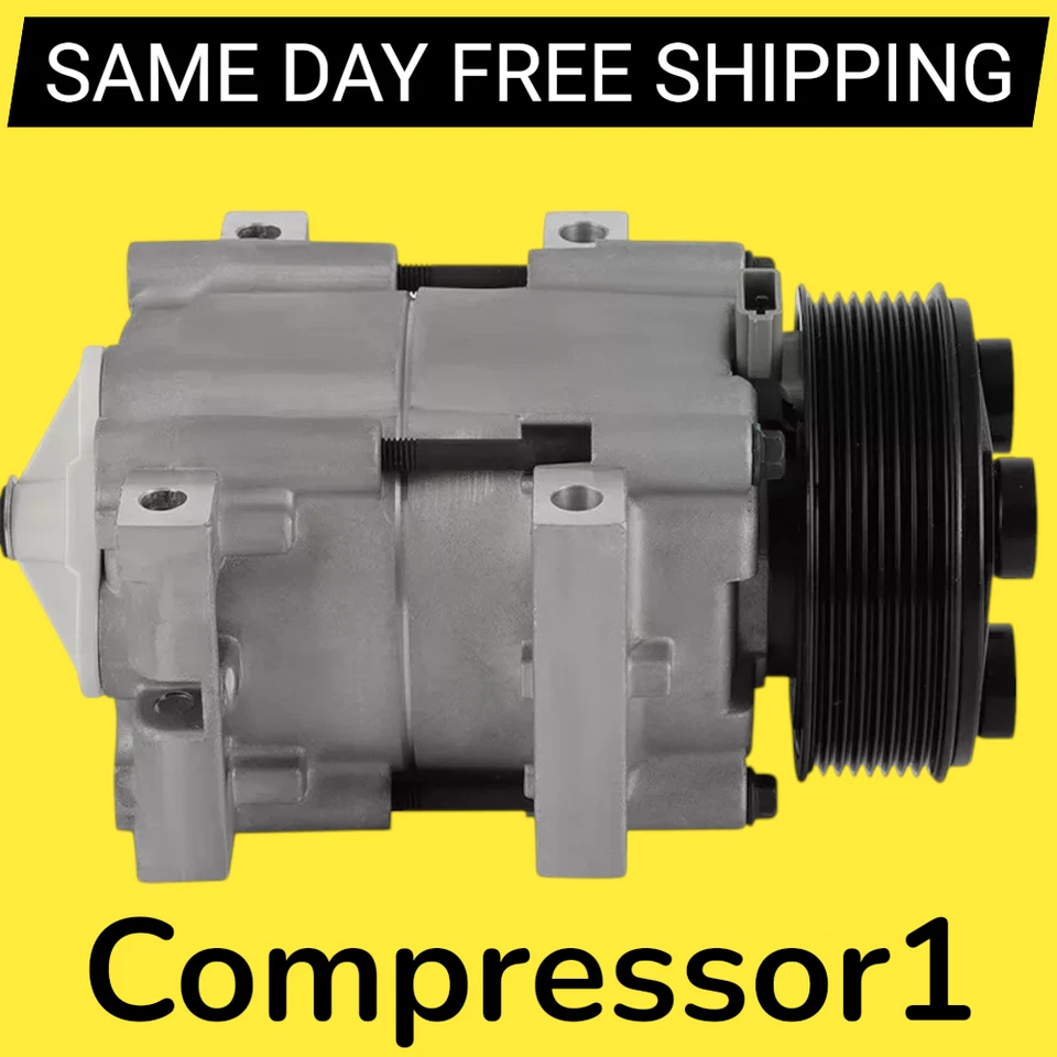 Compresor de aire acondicionado para Ford E-350 furgoneta Club Wagon 7,3 L diésel 1998 1999 2000 Foto 1 de 4