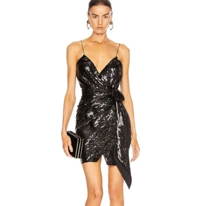 Nuevo con etiquetas Vestido Retrofete Mary Lentejuelas XS Mini Sin Tirantes Negro Dramático Para Mujer - Imagen 1 de 15
