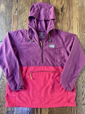 L. L. BEAN Mountain Classic Anorak Pullover Jacket Women’s Red Purple Medium - Image 1 of 4