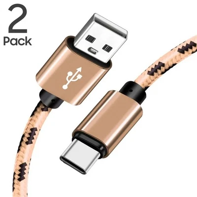 2 Pack USB-C Fast Charger Cable for iPhone 15 16 Pro Max / Galaxy S24 S23 Ultra - Image 1 of 4