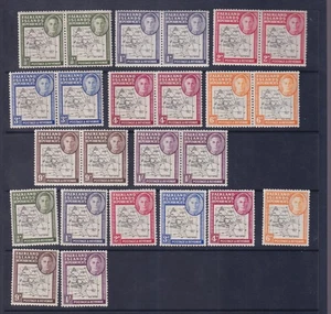 1946 FALKLAND DEPs MAP SET SINGLES PAIRS BLOCKS WITH GAP IN 80th PARALLEL MINT - Picture 1 of 2