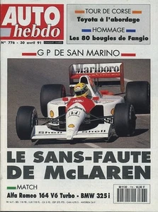AUTO HEBDO Nr. 776 30.04.1991 GP SAN MARIN BMW 325i TOUR DE CORSE - Bild 1 von 1