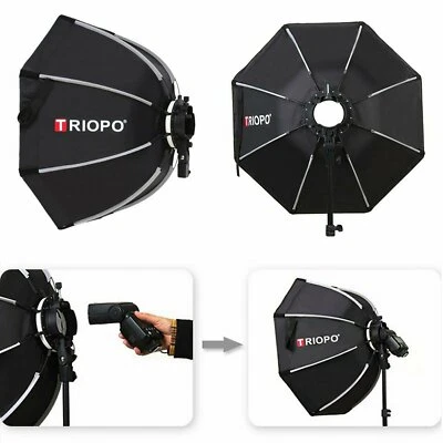 TRIOPO 65cm Octagon Softbox Umbrella for Speedlight Flash Light Bracket Handgrip - Image 1 of 4