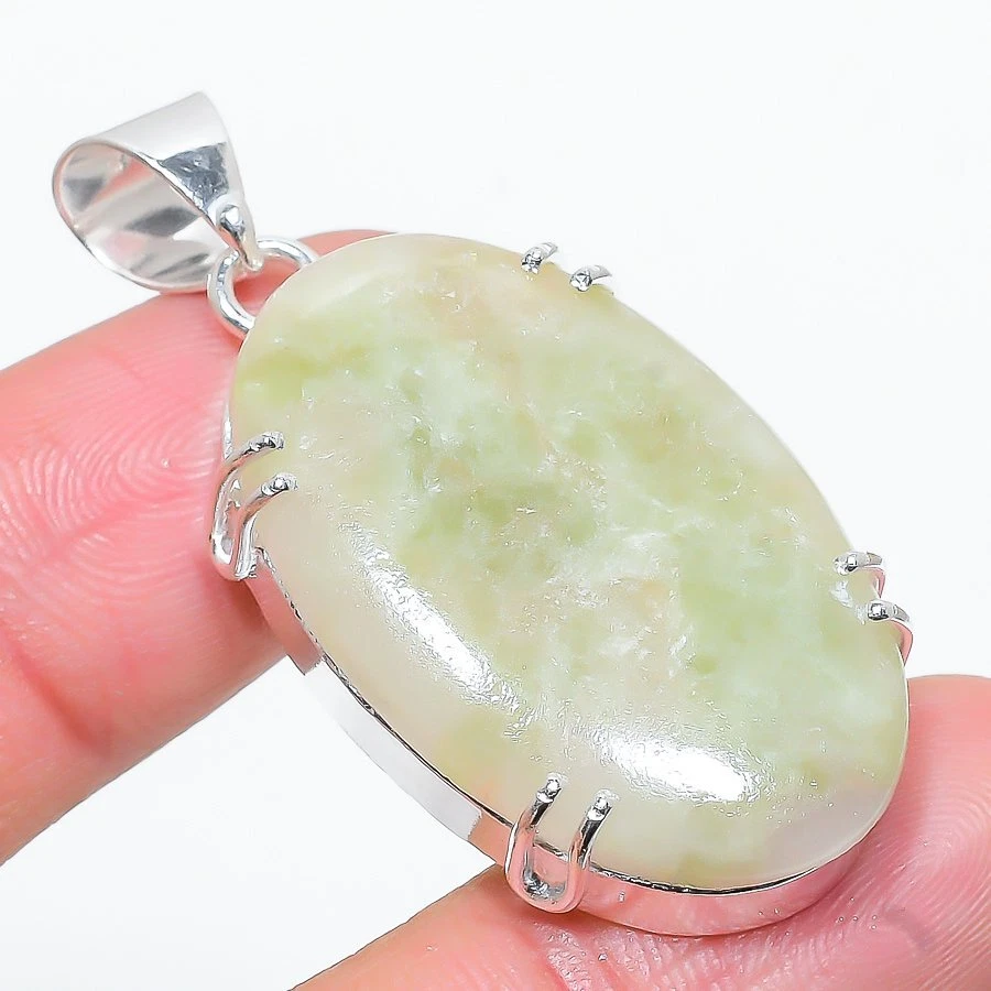 Colgante de joyería de plata de ley 925 con piedras preciosas de serafinita naranja 1,97" T282 Foto 1 de 1