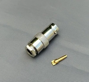(5 SETS) BNC Female Clamp RG58 RG142 LMR195 RG400 Cable Connector - USA Seller - Picture 1 of 3
