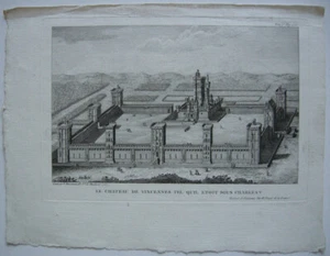 Nicolas Ransonnette (1745-1810) Chateau de Vincennes Orig Kupferstich 1787 - Bild 1 von 3