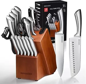 Knife Set, Kitchen Knife Set,Knife Block Set, Chef Knife Set with Block - Picture 1 of 8