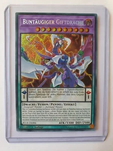 Dragón venenoso de ojos coloridos BLLR-DE006 Secret-Raro YU-GI-OH tarjeta 1, edición - Imagen 1 de 1