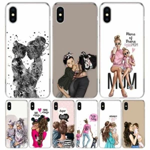 Baby Mum Girls Phone Cases Silicone Cover For Apple Logo iPhone 13 14 15 Pro Max - Picture 1 of 22