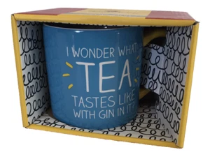 I Wonder What Tea Tastes Like With Gin In It Ceramic Mug Happy Jackson London - Picture 1 of 3