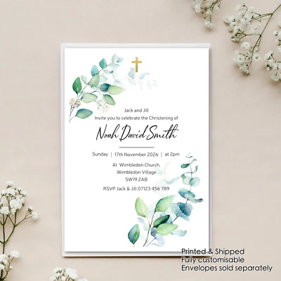 Personalised Invitations for Christening, Baptism, Holy Communion, Confirmation - Image 1 of 4