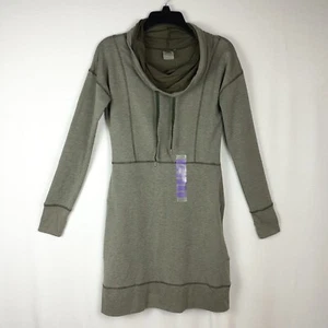 NUOVO ZeroXposur donna attivo pullover collo alto abito verde taglia S tasche - Foto 1 di 21