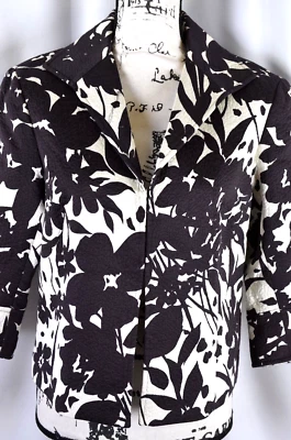 Chaqueta Blazer Para Mujer Lafayette 148 Talla 8 Floral Gancho Lazo Floral Algodón Divertido Foto 1 de 4