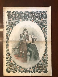Antique December 1899 The Ladies' World Magazine Christmas Ella Wheeler Wilcox - Picture 1 of 12