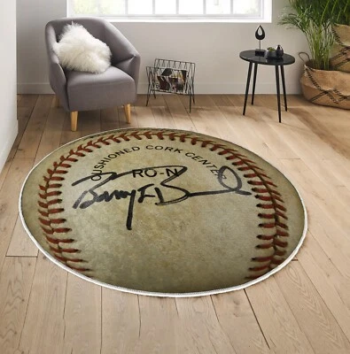 Barry Bonds Signed Baseball Area Rug, Baseball Rug, Great Decor - Image 1 of 4