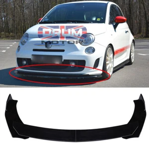 Per Fiat Abarth 500 595 Spoiler labbro splitter paraurti anteriore lucido sotto corpo mento - Foto 1 di 10