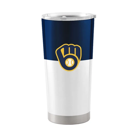 Milwaukee Brewers 20oz. Colorblock Stainless Tumbler Cover
