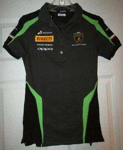 Automobili Lamborghini Squadra Corse Ladies Short Sleeve Golf Polo Shirt Smal - Picture 1 of 6