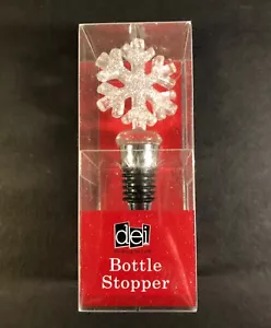 DEI Holiday Sparkly Snowflake Bottle Stopper Free Shipping BRAND NEW! - Picture 1 of 7