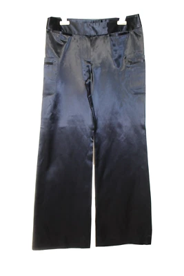 Pantalones de vestir de colección H Hilfiger satinados azul marino para mujer talla 8 diseñador Foto 1 de 4