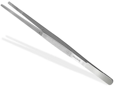 Frying Tweezers Reversible Tweezers Tweezers Cooking Tweezers Grill Tweezers Stainless Steel - Image 1 of 4