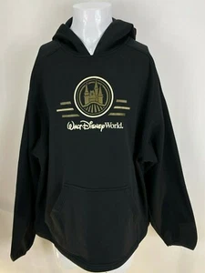 Vintage CHAMPION Mens X-Large Black Hooded Sweater WALT DISNEY WORLD. Spellout - Picture 1 of 7