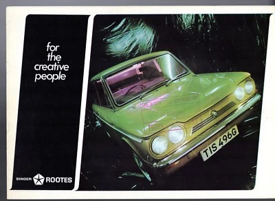 Singer Chamois Mk3 1968-1970 UK Market Brochure Saloon, Coupe, Sport Hillman Imp - Image 1 of 3